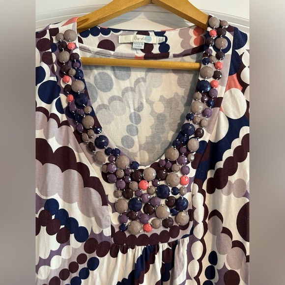 Boden Geometric Beaded Jersey Tunic Dress size 4 - Picture 2 of 4